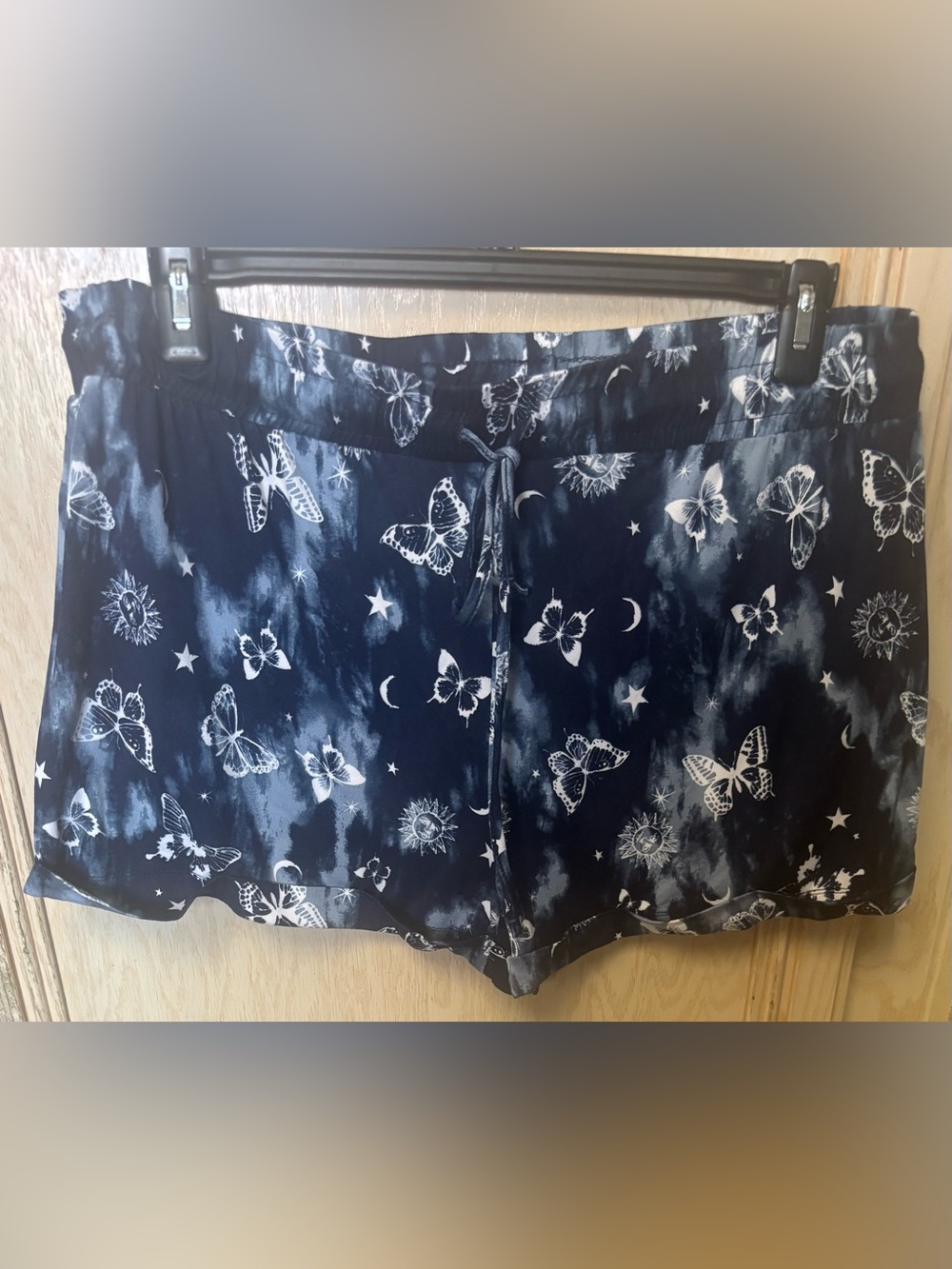 No Boundaries Women's Shorts Junior XXL (19) BLUE Butterfly Stars Loungewear
